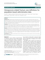 Osteoporosis-related fracture case definitions for population-based administrative data 