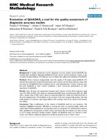 Evaluation of QUADAS, a tool for the quality assessment of diagnostic accuracy studies 