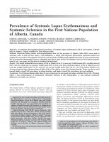 Prevalence of Systemic Lupus Erythematosus and Systemic Sclerosis in the First Nations Population of Alberta, Canada 