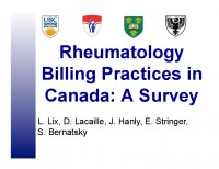 Rheumatology Billing Practices in Canada: A Survey 