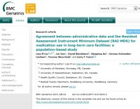 Agreement between administrative data and the Resident Assessment Instrument Minimum Dataset (RAI-MDS) for medication use in long-term care facilities: a population-based study 